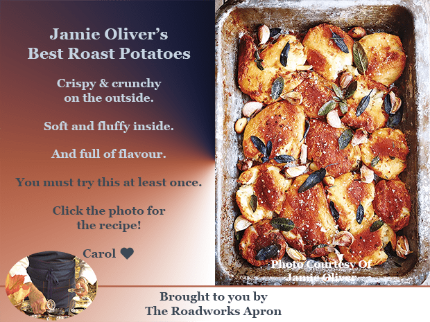 Jamie Olivver's Best Roast Potatoes - The Roadworks Apron
